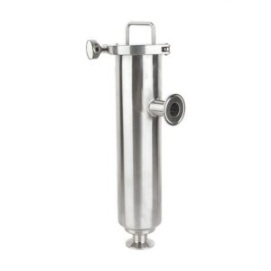Angle-Type Sanitary Strainer with Clamp Ends