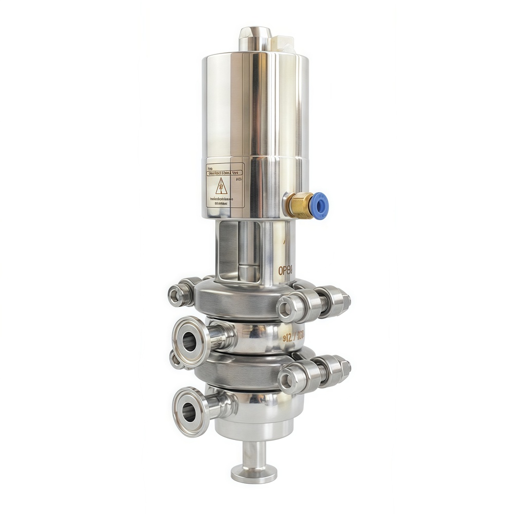 Compact Sanitary Pneumatic Divert Valve