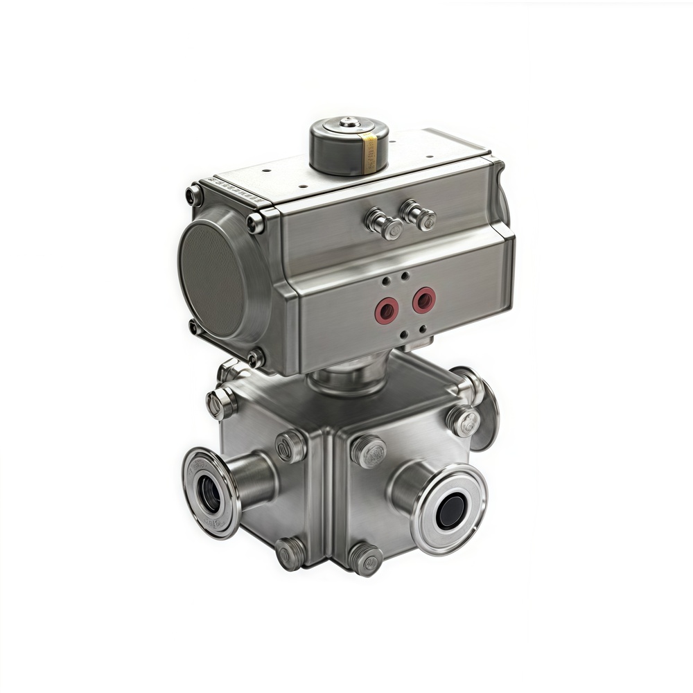 Full-Bore Four-Way Sanitary Ball Valve