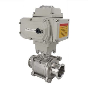 Sanitary Ball Valve with Electric Actuator and Clamp Ends