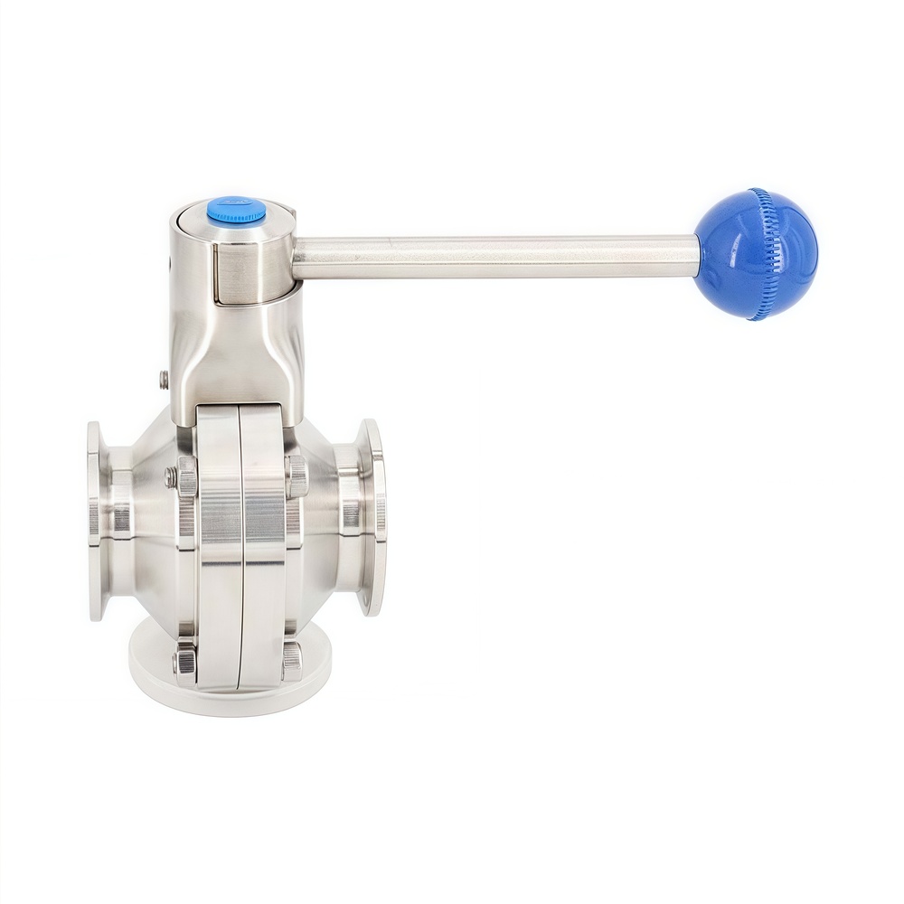 Sanitary Manual Butterfly Valve with Clamp Ends