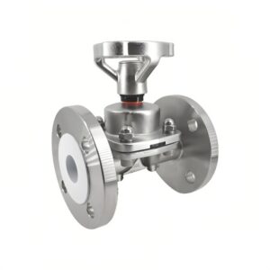 Sanitary Manual Diaphragm Valve with Flanged Ends and Coated Body