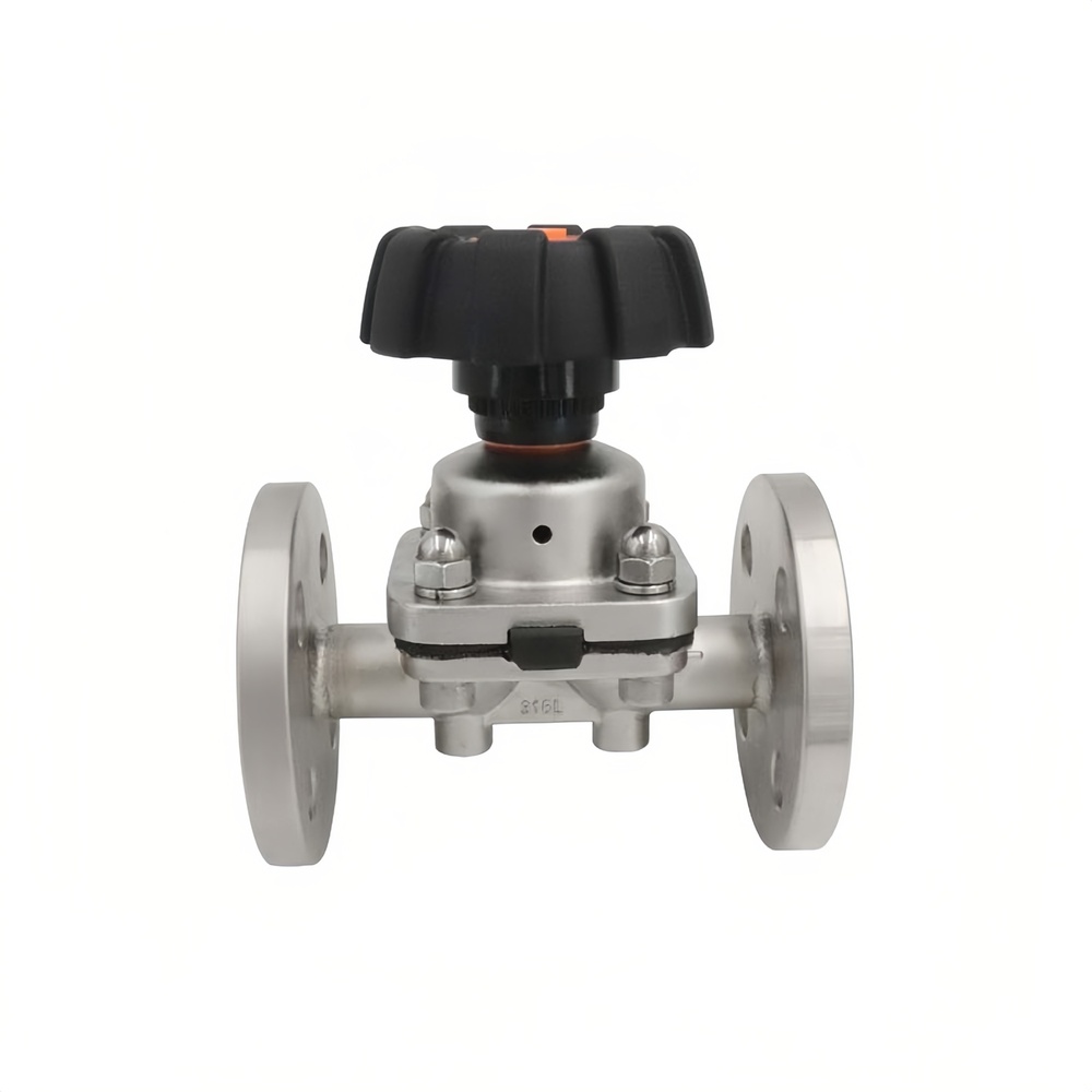 Sanitary Manual Diaphragm Valve with Flanged Ends