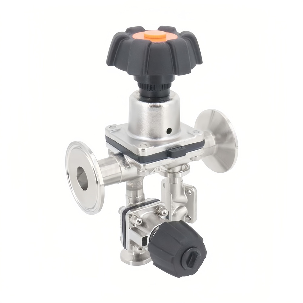 Sanitary Manual Diaphragm Valve with Sampling Port