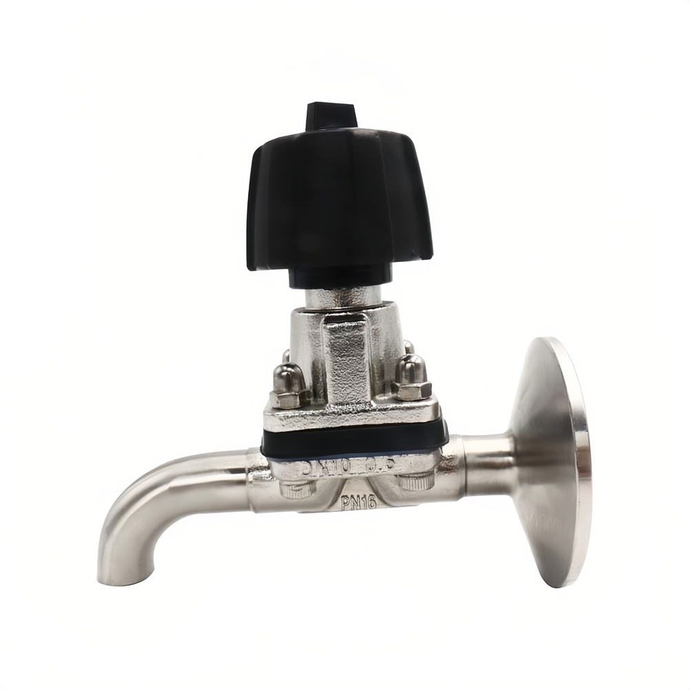 Sanitary Manual Diaphragm Valve with Single Clamp and Elbow Body