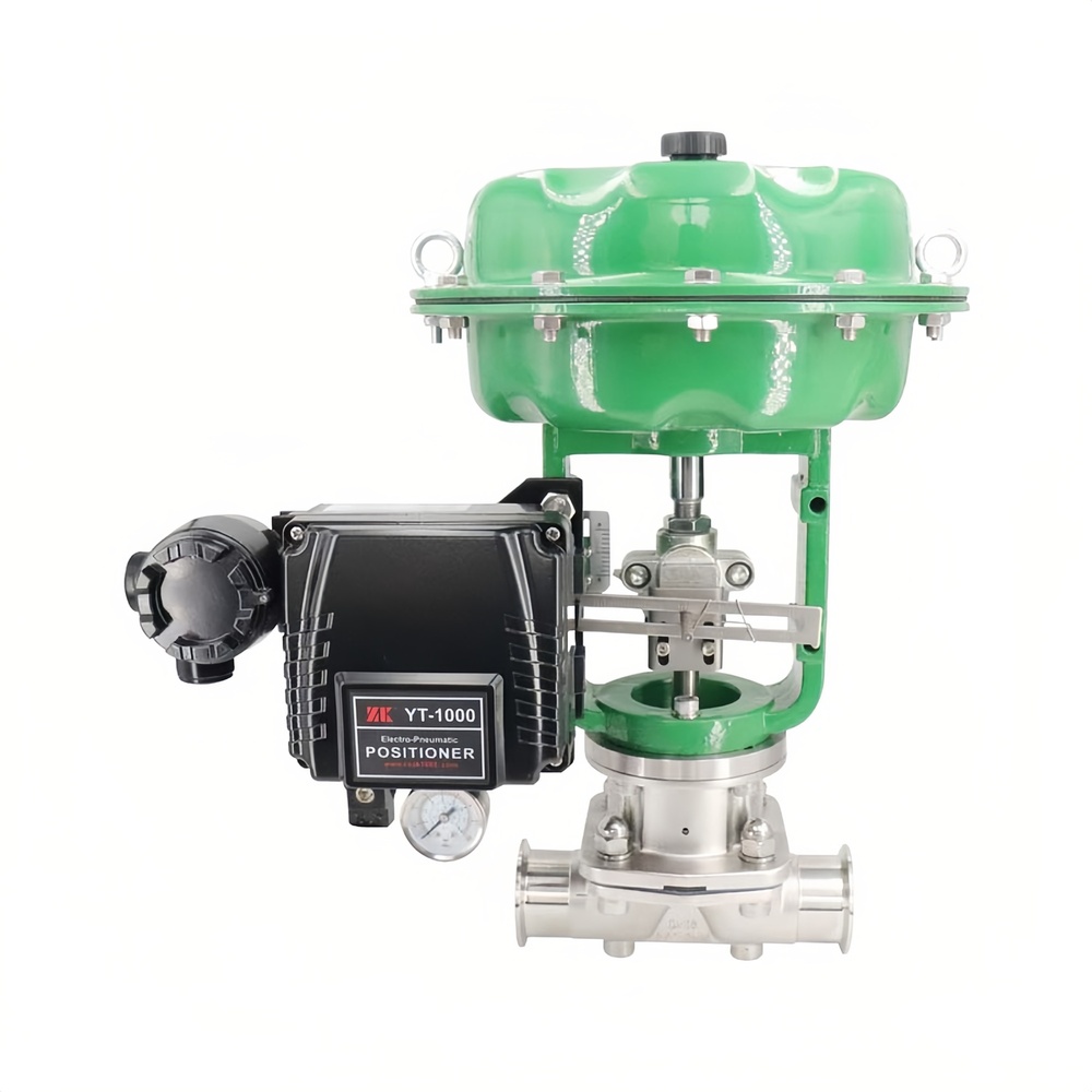 Sanitary Pneumatic Control Diaphragm Valve with Clamp Ends