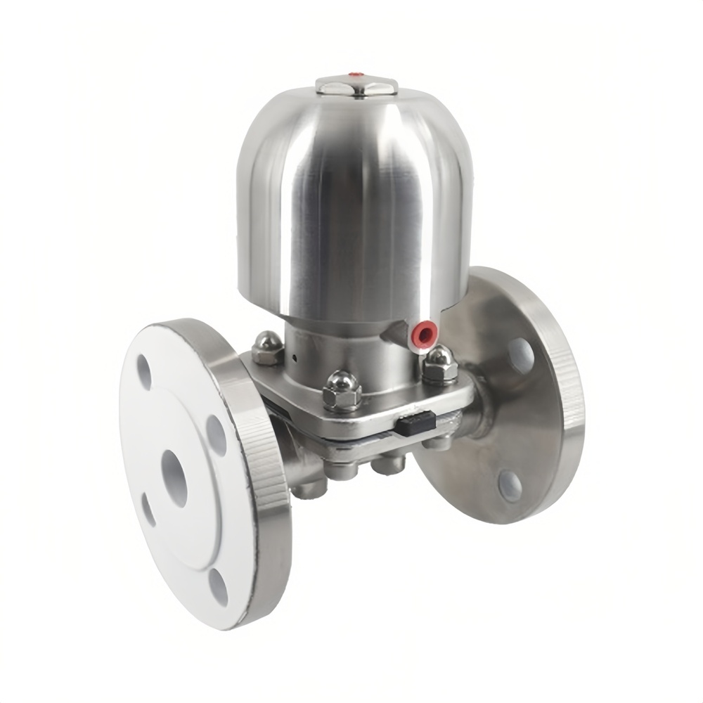 Sanitary Pneumatic Diaphragm Valve with Coated Body