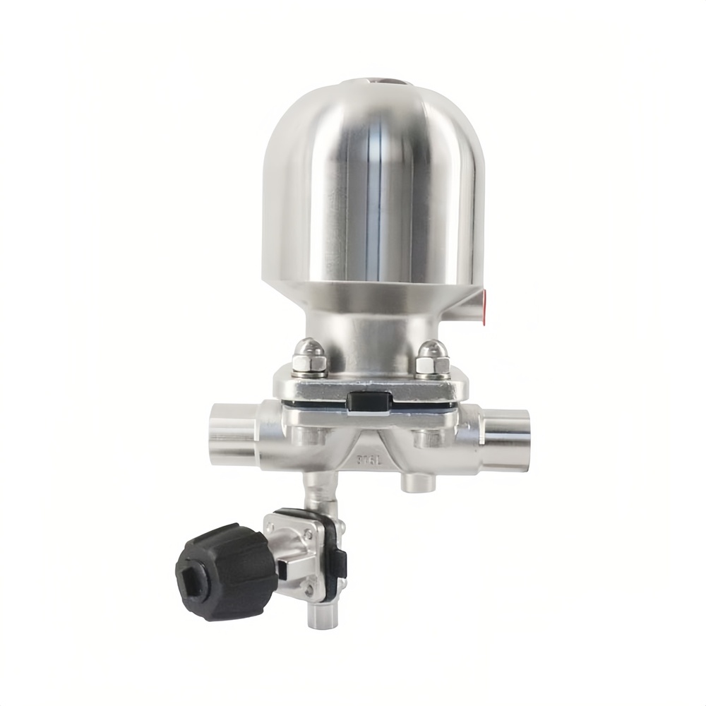 Sanitary Pneumatic Diaphragm Valve with Sampling Port