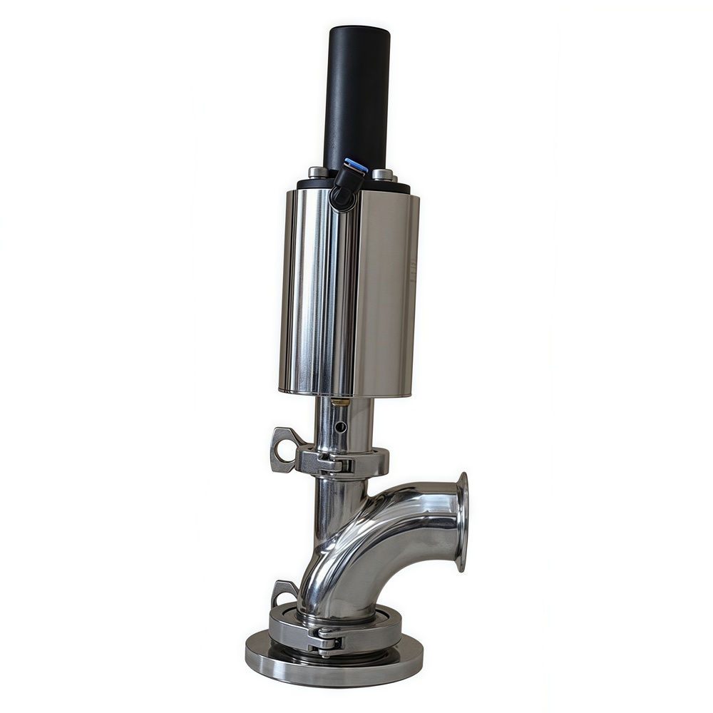 Sanitary Pneumatic Tank Bottom Valve with Elbow Body