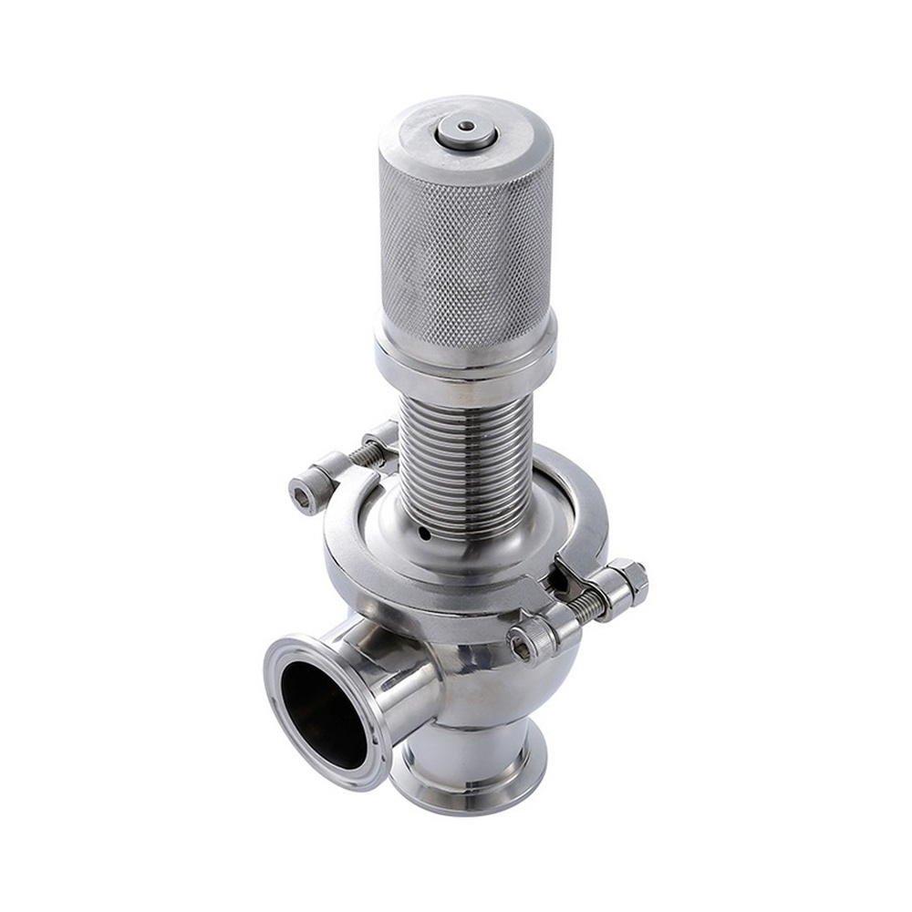 Sanitary Safety Relief Valve with Clamp Ends and 304 Stainless Steel Body