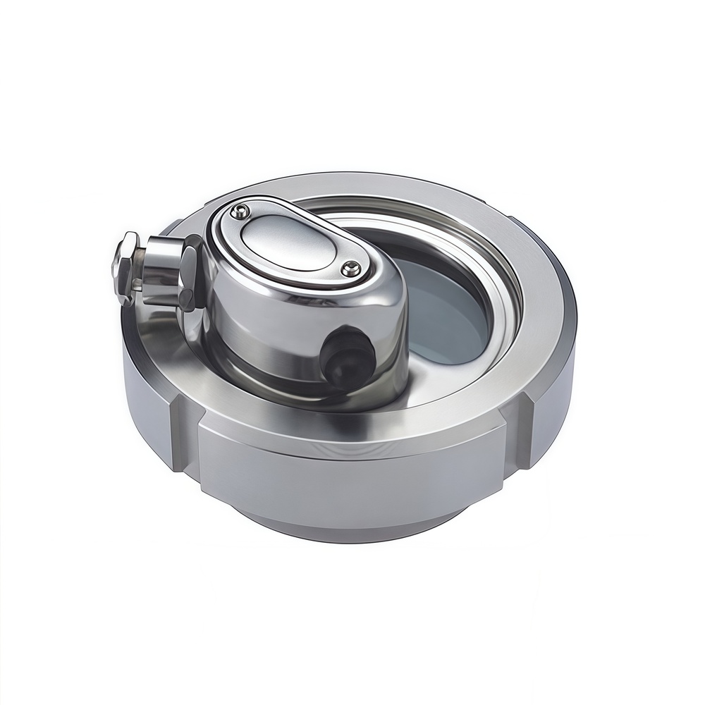 Sanitary Sight Glass with Union Ends and Light