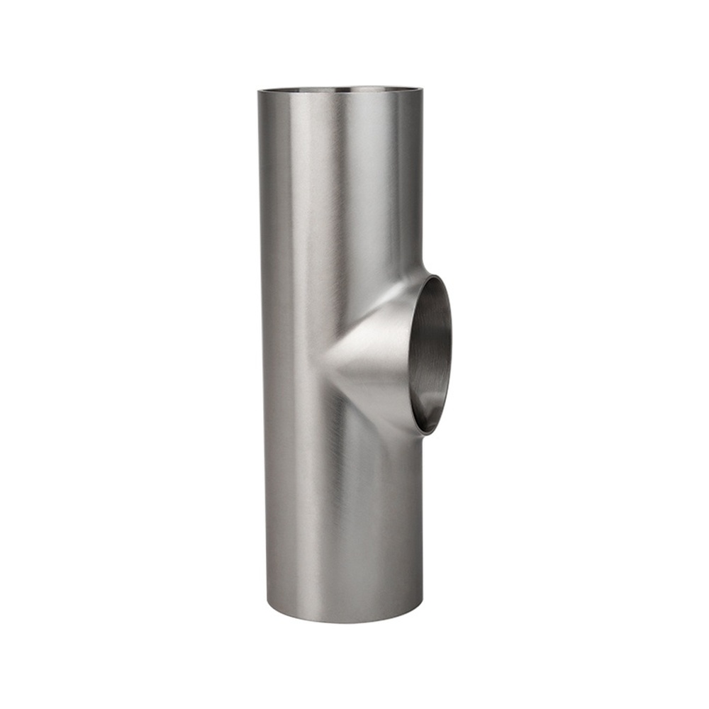 Sanitary Tee with Plain Ends Matte Finish
