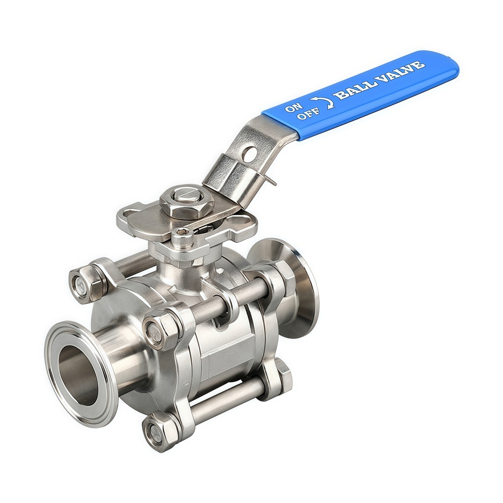 Three-Piece Fully Encapsulated Sanitary Ball Valve
