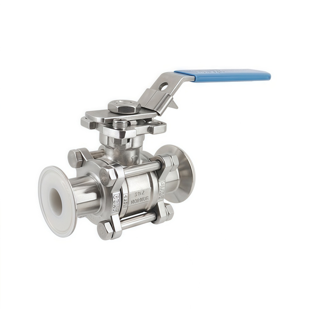 Three-Piece PTFE-Lined Sanitary Ball Valve