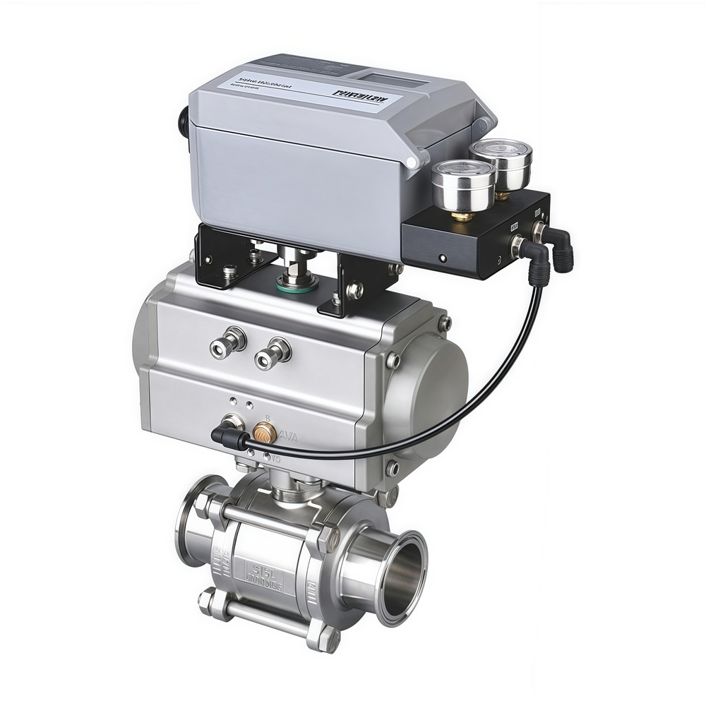 Three-Piece Smart Modulating Sanitary Ball Valve