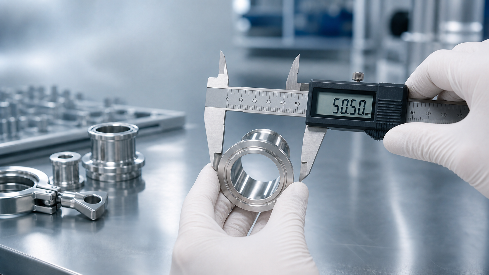 Inspection of sanitary fittings