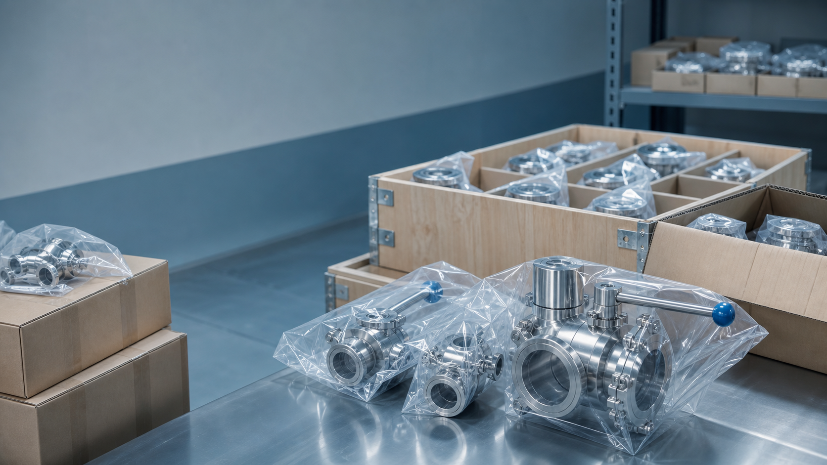 Shipment and packaging area