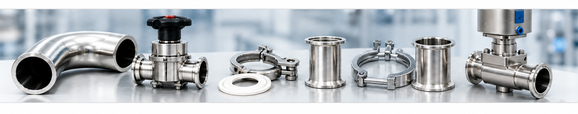 J&A sanitary valves, fittings, and pipeline components